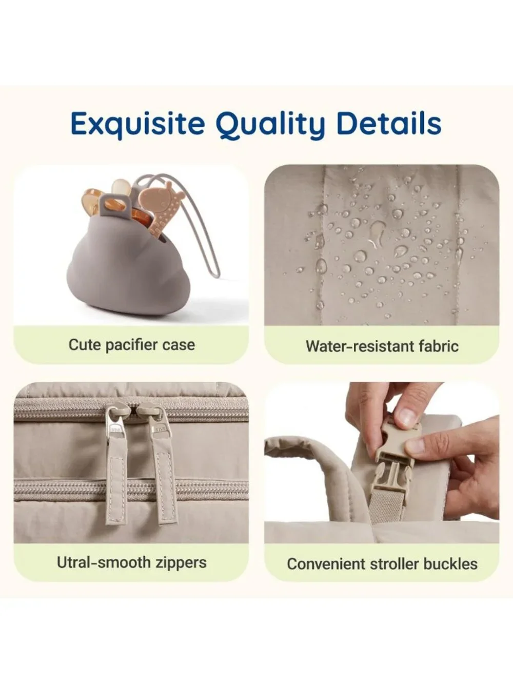 Stylish Brown Diaper Bag Backpack for Moms & Dads | Spacious Baby Bag with